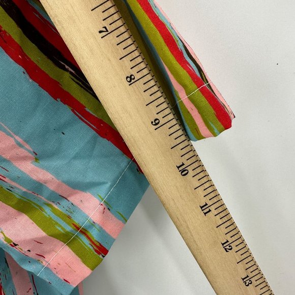 Vatpave Shirt Mens Button Down Short Sleeve Striped Multicolor Pocket L NWT - Picture 7 of 9